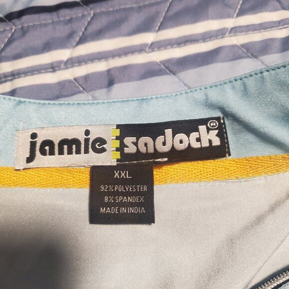 JAMIE SADOCK Size XL/XXL (fitted) Sleeveless Women's 1/4 Zip Geometric Golf Top - Picture 5 of 7